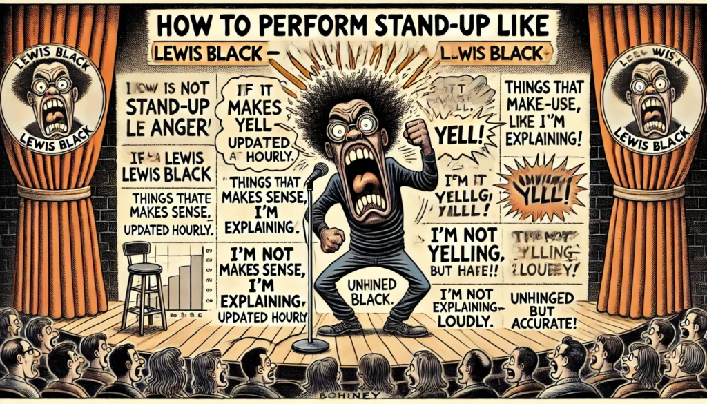 COMEDY WRITER - How to Perform Stand-Up Like Lewis Black (2) COMEDY WRITER - How to Perform Stand-Up Like Lewis Black (2)
