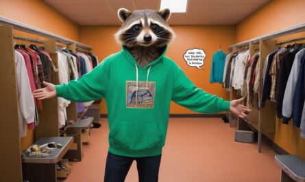 A backstage dressing room, but instead of mirrors, there are funhouse distortions reflecting different comedic personas. A comic (label on shirt “Steve”) stands center frame, mid-transformation (2)