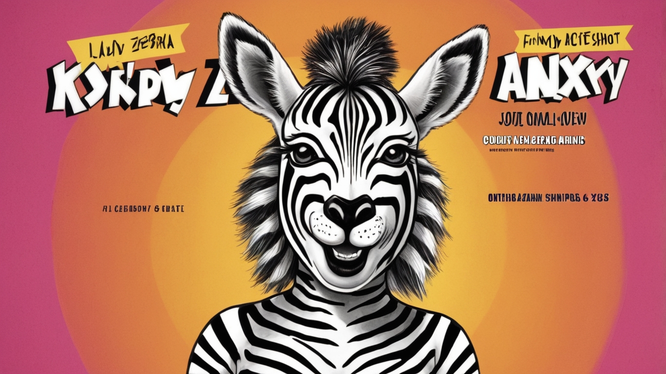 A promotional flyer for Lady Zebra Comedy's stand-up show and open mic (2)
