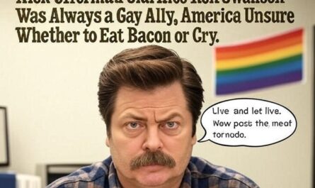Nick Offerman Clarifies Ron Swanson Was Always a Gay Ally, America Unsure Whether to Eat Bacon or Cry (4)